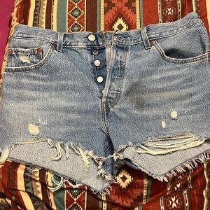 Vintage style Levi 505 cut off shorts size 32 button fly. No stretch.